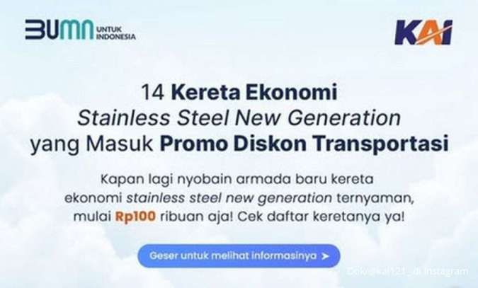 Promo Tiket Kereta Api Stainless Steel New Generation Juni 2025, Mulai Rp 100.000-an