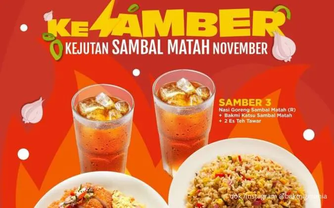 Promo Kesamber Bakmi GM November 2025, 3 Pilihan Paket Komplit Mulai Rp 36.000-an