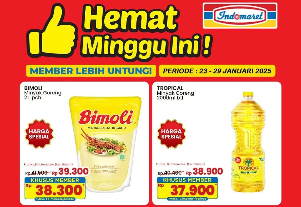 Promo Minyak Goreng di Indomaret-Superindo & Alfamart Gantung, Tropical Harga Spesial