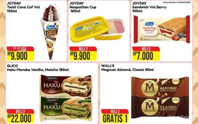 Promo Es Krim Alfamart 16-30 September 2025, Magnum Classic-Almond Beli 2 Gratis 1