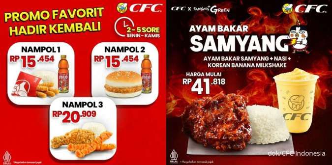 Promo CFC Indonesia Terbaru 2024, Ayam Bakar Samyang hingga Murah Nampol Rp 15.000