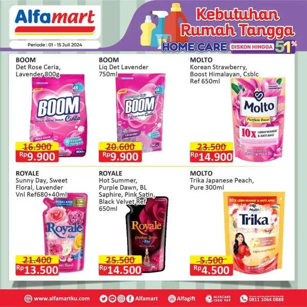 Promo Alfamart Home Care Diskon s/d 51% Periode 1-15 Juli 2024