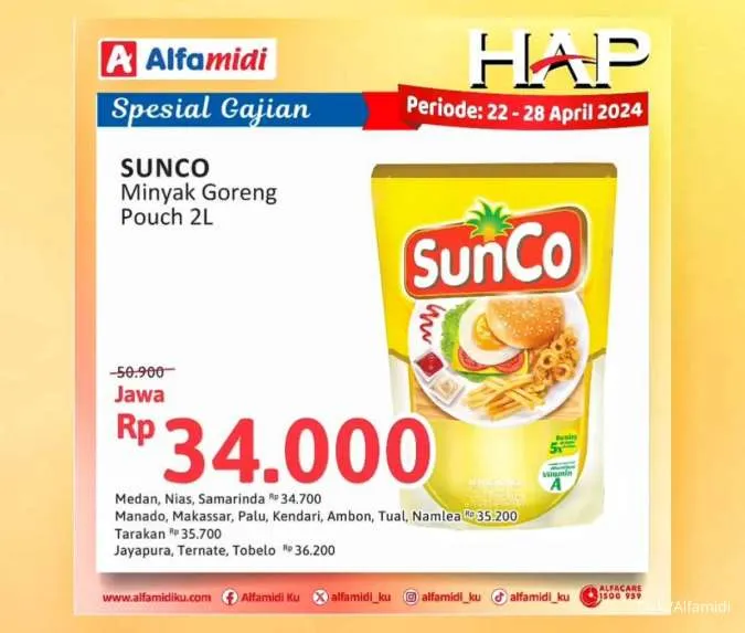 Promo Alfamidi Hemat Satu Pekan Spesial Gajian Periode 22-28 April 2024