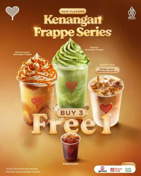 Promo Kenangan Frappe Series Buy 3 Free 1