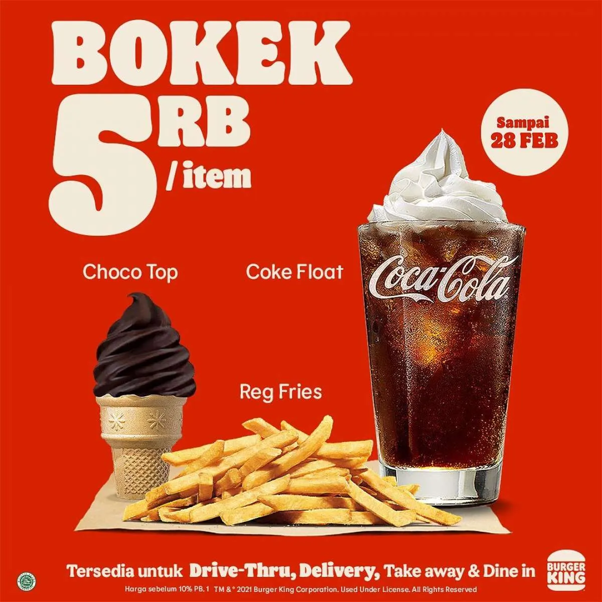 Promo Burger King 11-28 Februari 2021, makan hemat mulai Rp 5.000!