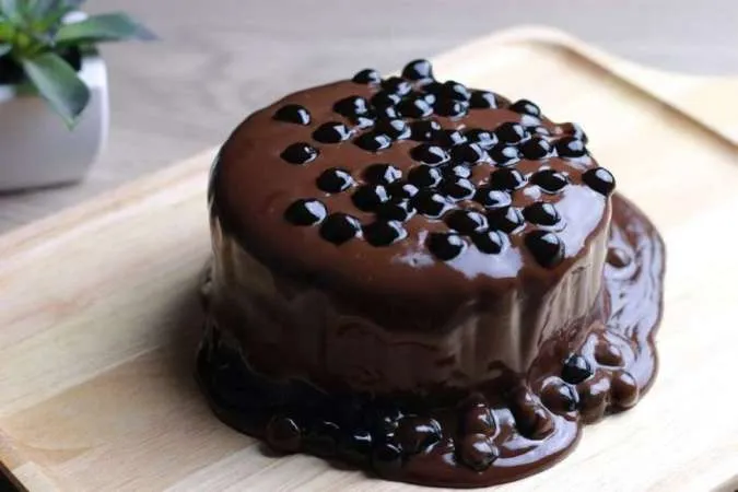 Kue Lava Cokelat Boba 