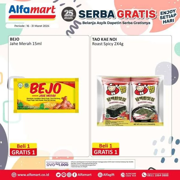 Promo Alfamart Serba Gratis Periode 16-31 Maret 2024