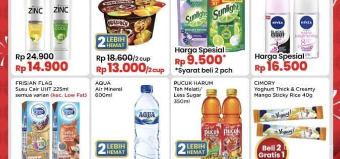 Promo JSM Indomaret 23-25 Agustus 2024, Sunlight Pencuci Piring Beli 2 Harga Spesial