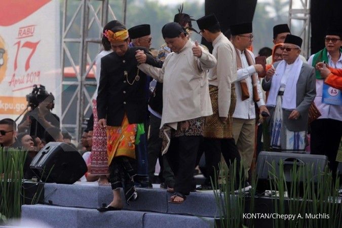 Survei LSI: 2 bulan kampanye, elektabilitas Jokowi-Ma'ruf 53,2%, Prabowo-Sandi 31,2%