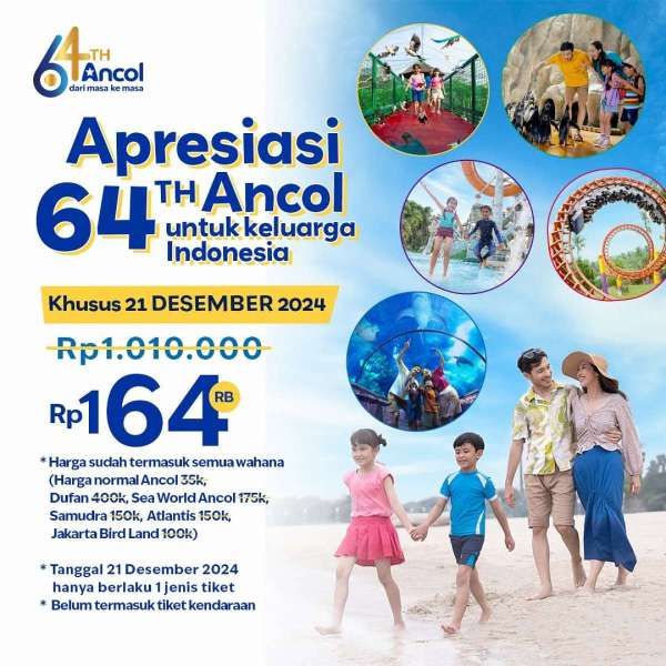 Promo Dufan Spesial Ulang Tahun Ancol 21 Desember 2024