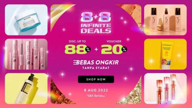 Promo Sociolla 8.8 Periode 8 Agustus 2022, Aneka Skincare dan Makeup Diskon s/d 88%