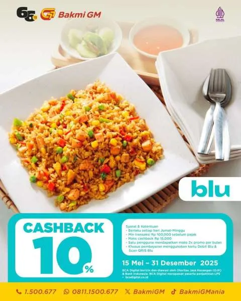 Promo Bakmi GM x blu sampai 31 Desember 2025