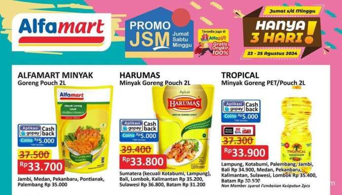 Promo Minyak Goreng, Beli Tropical Lebih Murah Berakhir Besok di Tip Top-Alfamart