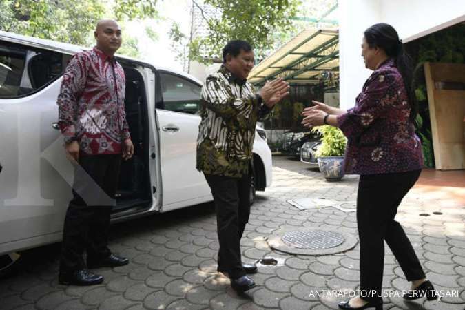 Bertemu Megawati, Prabowo didampingi Sekjen Partai Gerindra