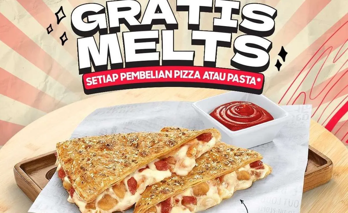 Promo Pizza Hut Gratis Melts Meaty di Bulan Juli 2024, Promo Spesial Dine In
