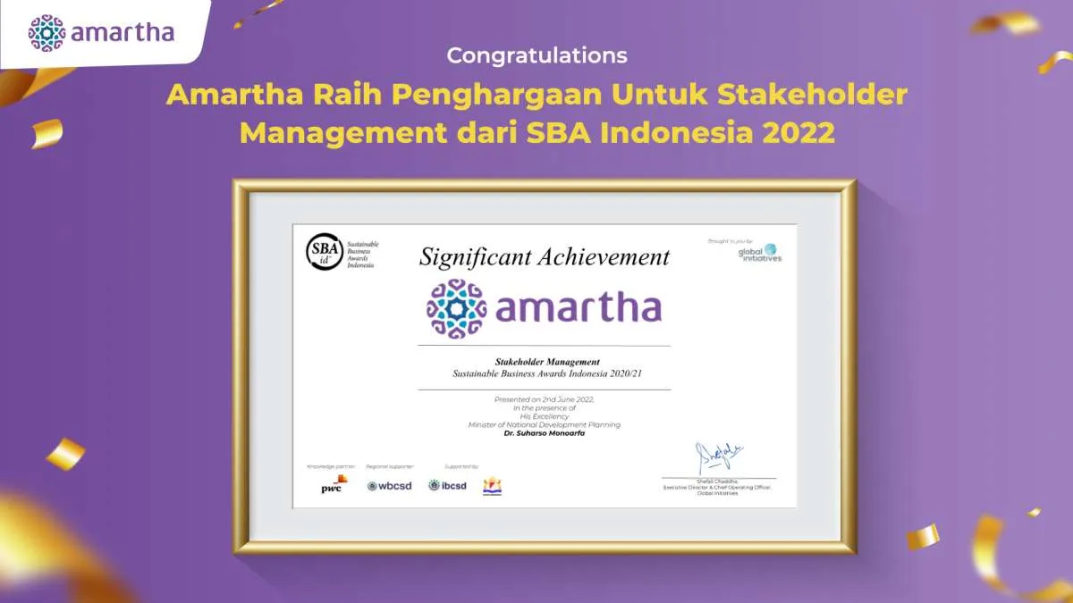  Amartha Raih Penghargaan Sustainable Business Awards Indonesia 2021