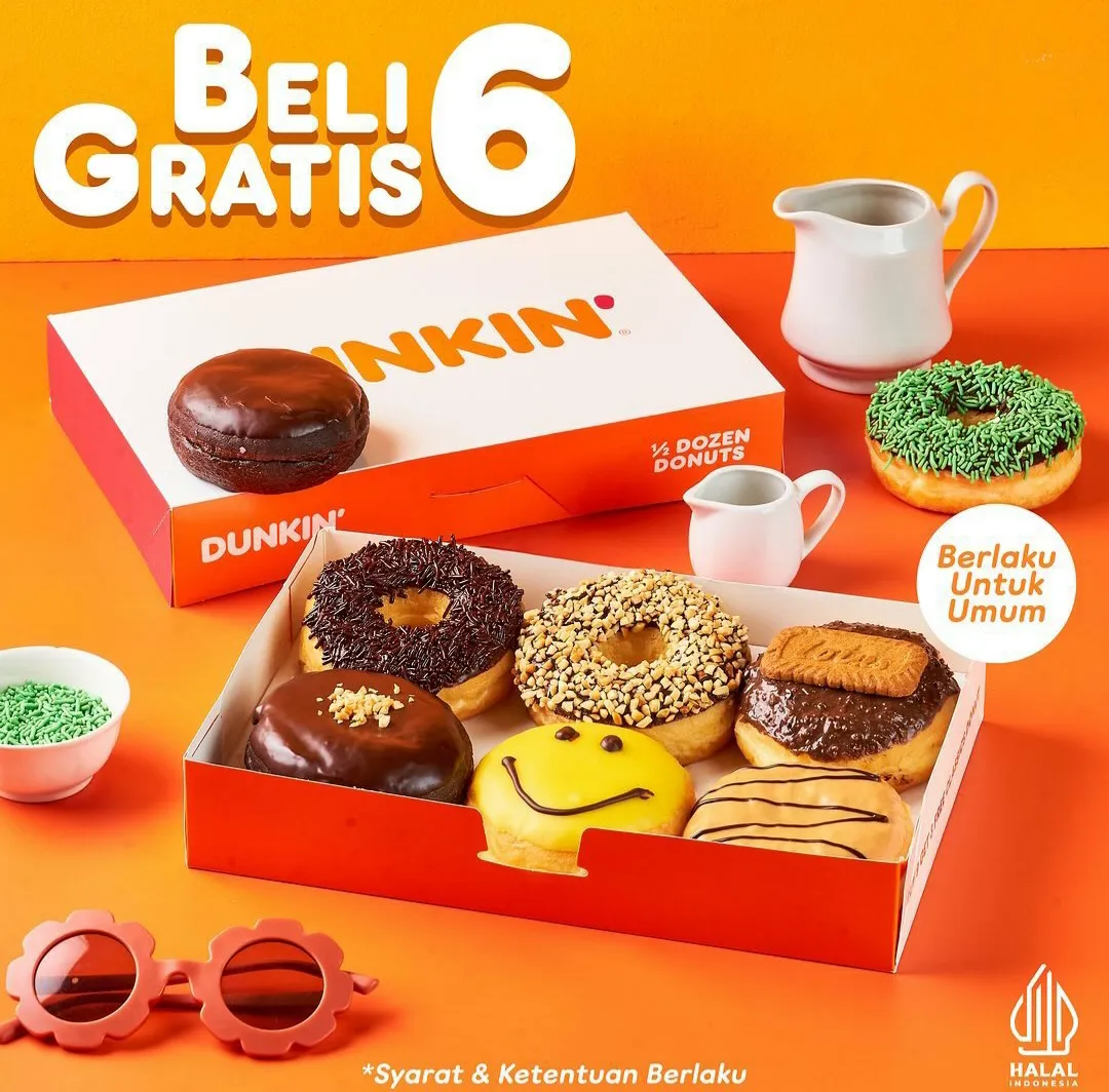 Promo Dunkin Buy 6 Get 6 untuk Umum di wilayah Bandung