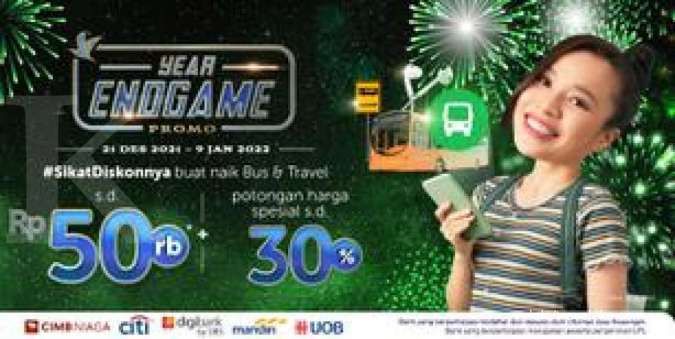 Promo Diskon Tiket Bus dan Travel Traveloka Hingga Rp 50.000