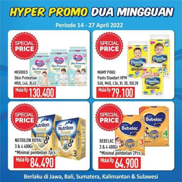 Promo Hypermart Dua Mingguan s/d 27 April 2022, Nikmati Potongan Harga s/d Rp 10.000