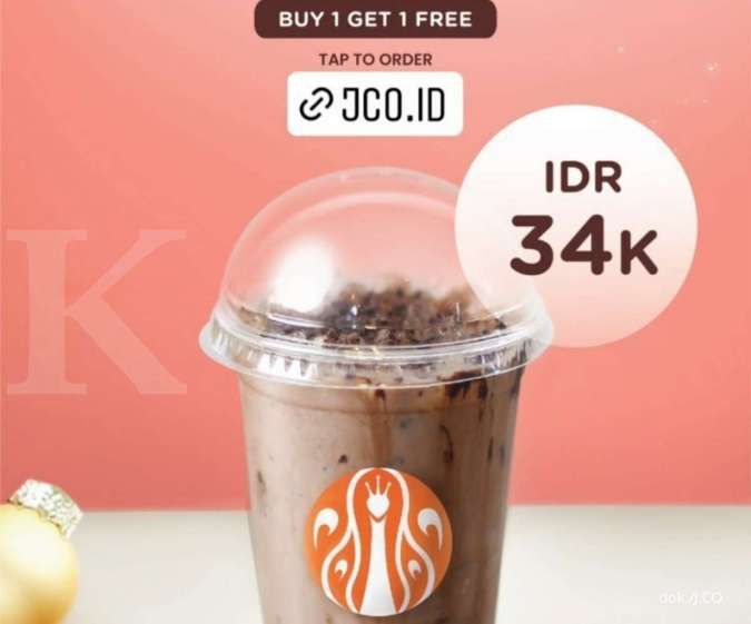 Spesial Natal! Promo J.CO Buy 1 Get 1 Free Iced Chocolate Rp 34.000