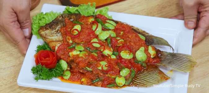 Resep Ikan Gurami Goreng Sambal Pete Siram, Menu Rumahan Wajib untuk Penggemar Pete
