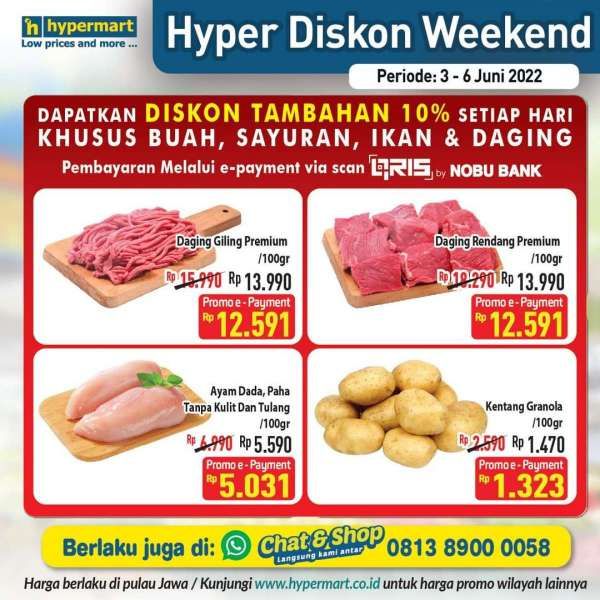 Promo JSM Hypermart Hyper Diskon Weekend Terbaru Mulai 3-6 Juni 2022