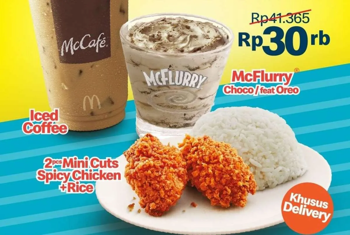 Promo McD 20 September 2021, promo hemat seru hanya Rp 30.000 khusus untuk delivery
