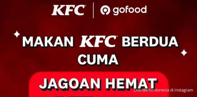 Promo KFC x Gofood Paket Jagoan Hemat Hanya Rp 47.000-an, Makan Hemat Berdua