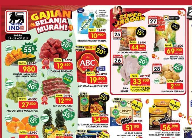 Katalog Promo Superindo Weekday Diskon hingga 55% Periode 25-28 November 2024