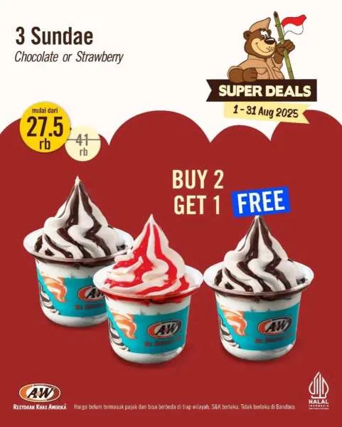 Promo A&W Sharing Meal Sundae