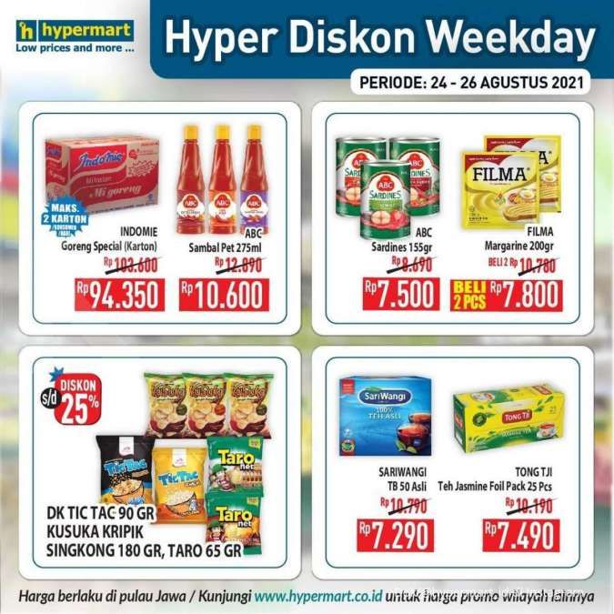 Promo Hypermart diskon Weekday 24-26 Agustus 2021