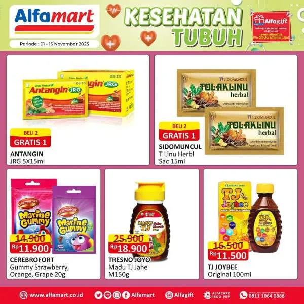 Promo Alfamart Kesehatan Tubuh Periode 1-15 November 2023