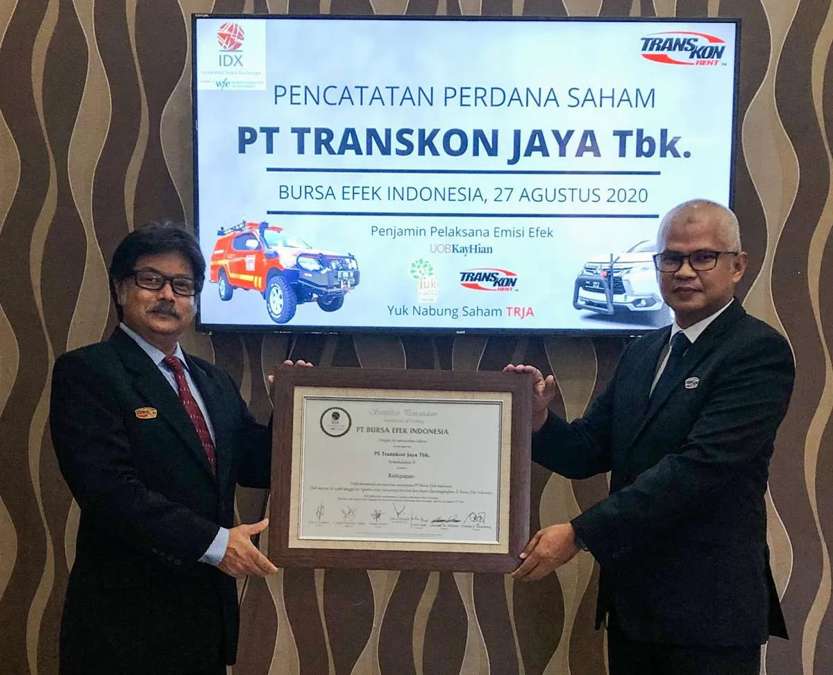 Resmi melantai di BEI, saham Transkon Jaya (TRJA) melesat 24,8%