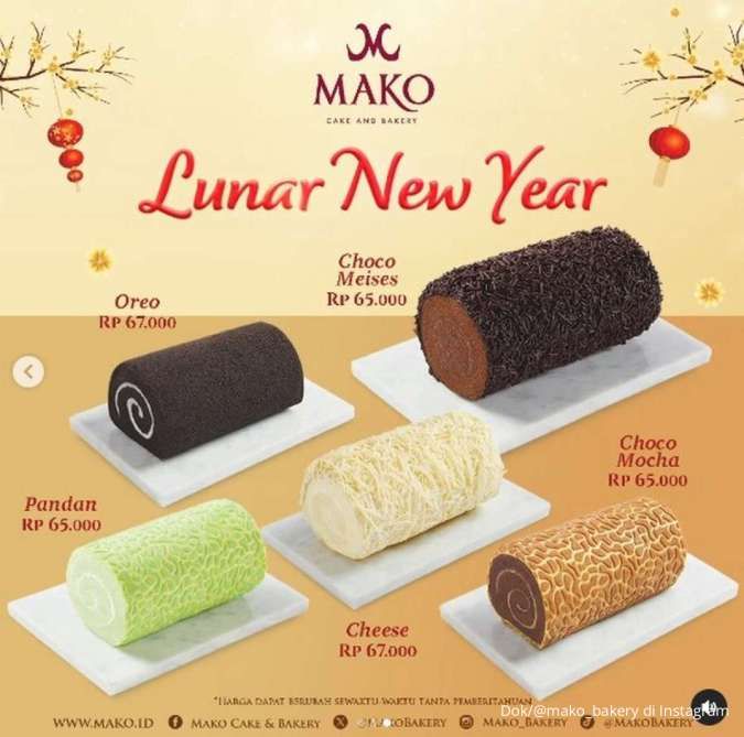 Promo Mako Bakery Spesial Tahun Baru Imlek 2025