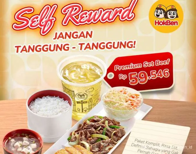 HokBen Promo Self Reward: Premium Bento Lengkap Cuma 59 Ribuan, Dijamin Kenyang!
