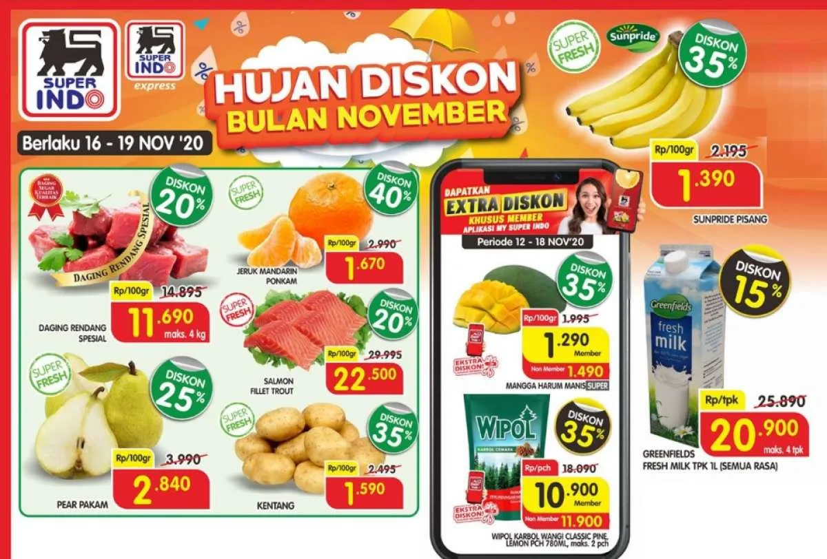 Promo Superindo hari ini 17 November 2020, diskonan weekday!