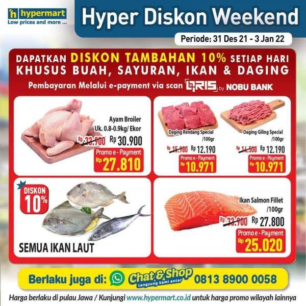 Katalog Promo Hypermart Hyper Diskon Weekend 31 Desember 2021-3 Januari 2022