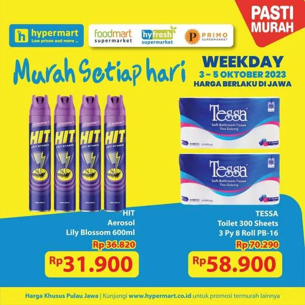 Katalog Promo Hypermart Terbaru 3-5 Oktober 2023, Hyper Diskon Weekday Awal Bulan