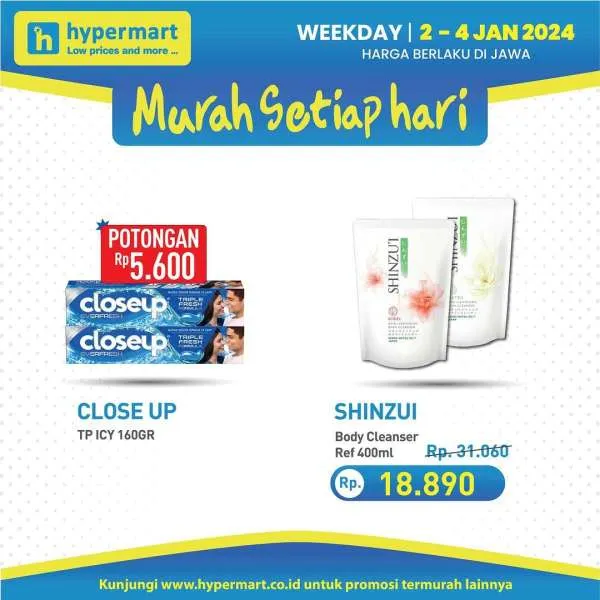 Promo Hypermart Hyper Diskon Weekday Periode 2-4 Januari 2023