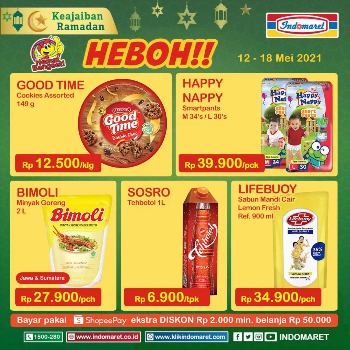 Promo Indomaret Hanya 5 Hari 12-18 Mei 2021, diskonan hari raya!