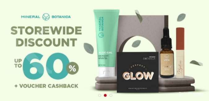 Promo Produk Kecantikan dari Mineral Botanica, Ada Diskon 60% + Voucher Cashback