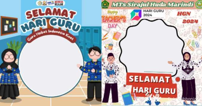 50 Twibbon Selamat Hari Guru Nasional 2024 yang Cantik Dipasang di Sosmed