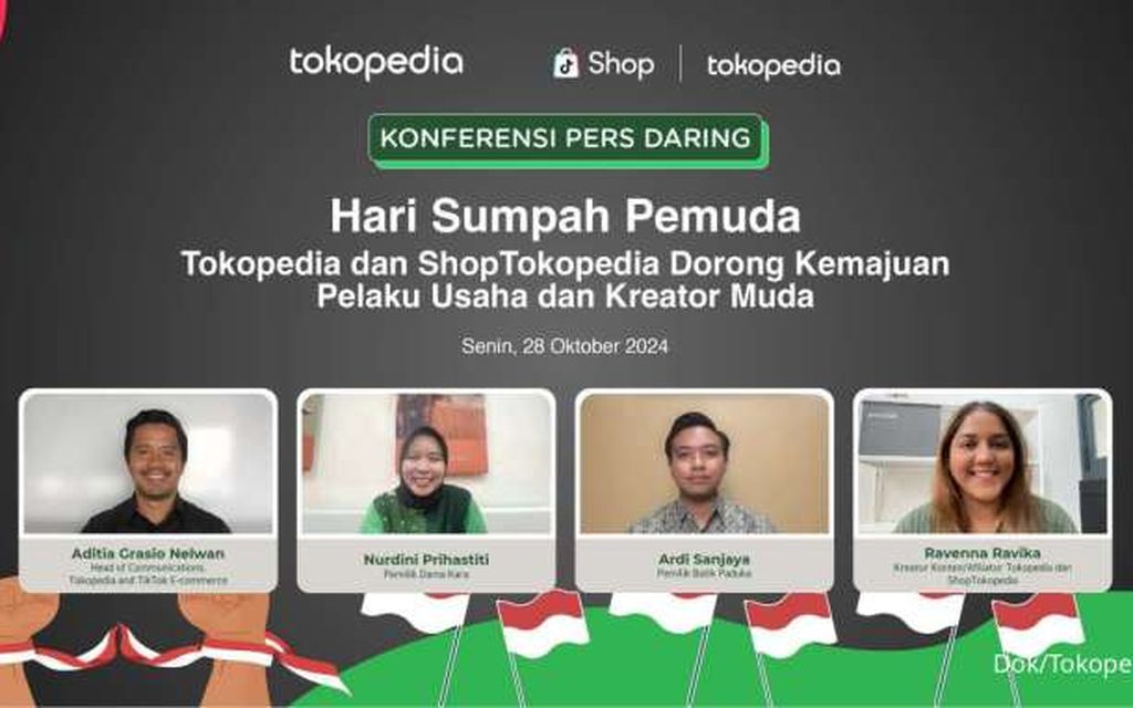  Hari Sumpah Pemuda,Tokopedia&ShopTokopedia Dorong Kemajuan Pelaku Usaha&Kreator Muda 