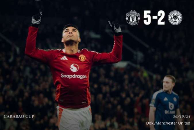 Tanpa Erik Ten Hag, Manchester United Bantai Leicester 5-2 di Carabao Cup