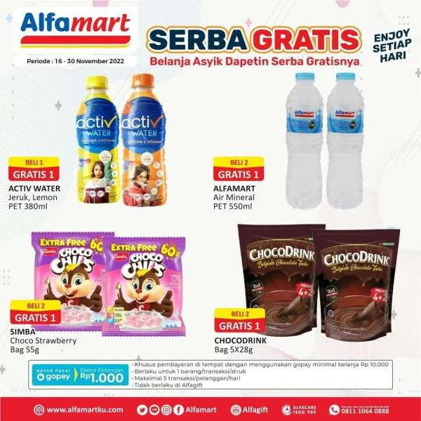 Promo Alfamart Serba Gratis Periode 16-30 November 2022