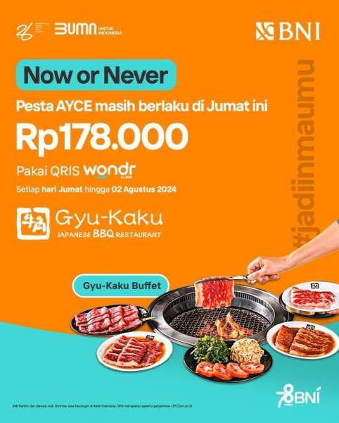 Promo Gyu-Kaku dengan QRIS Wondr by BNI