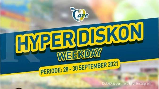Promo Hypermart 28-30 September 2021, nikmati potongan harga di hyper diskon weekday