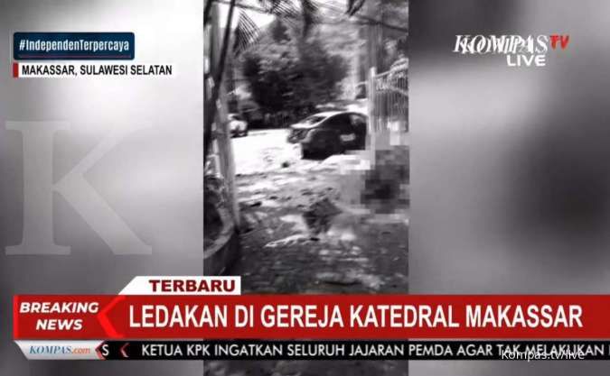 Ledakan di depan Gereja Katedral Makassar, polisi sebut bom bunuh diri
