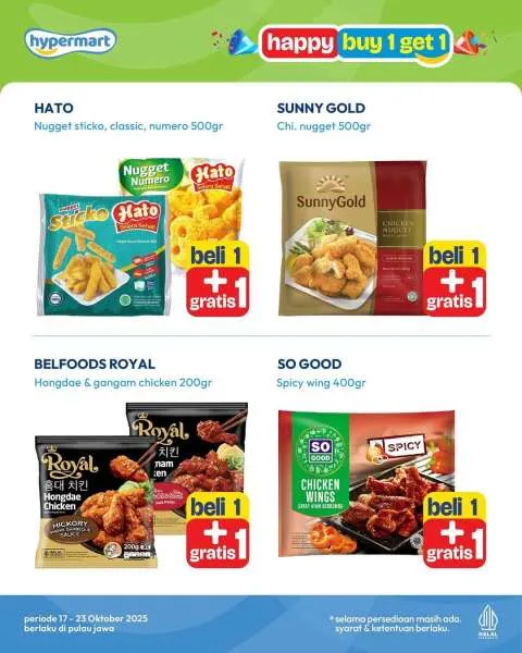 Promo Hypermart Buy 1 Get 1 Periode 17-23 Oktober 2025