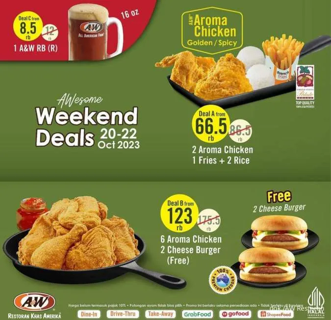 Promo AW Restoran Weekend Deals edisi akhir bulan Oktober 2023